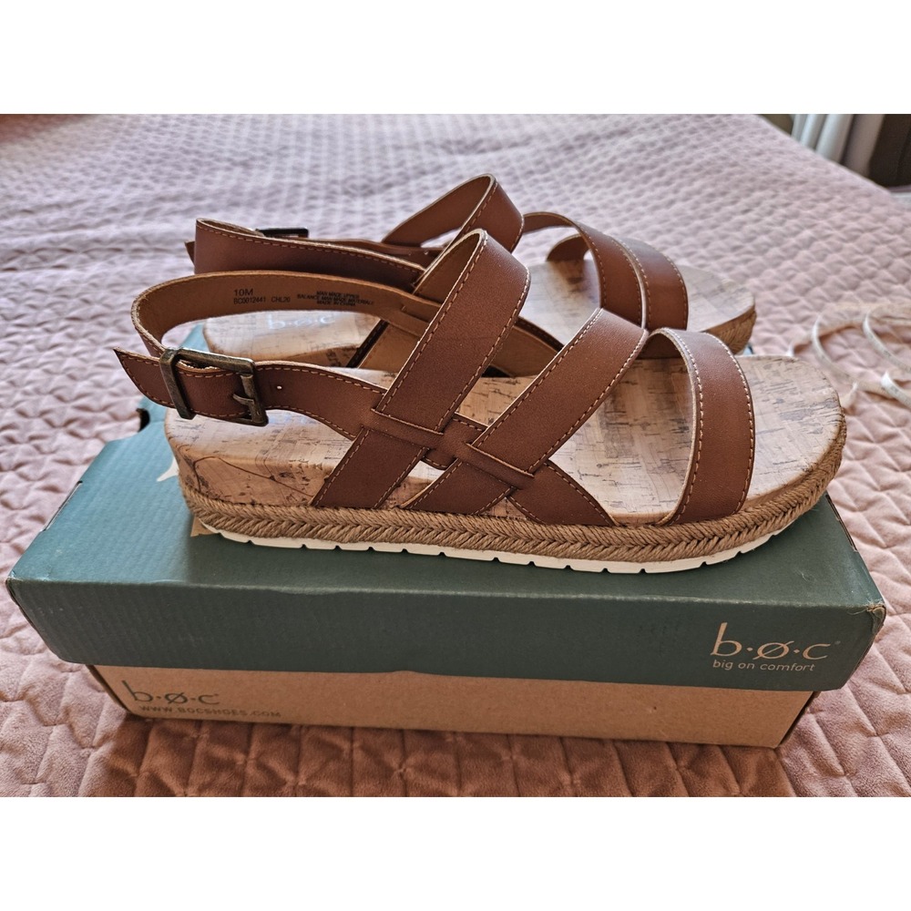 NIB BOC Shoes "Harper" Light Brown Sling Back Sandals With Box, Size 10M - Picture 4 of 9